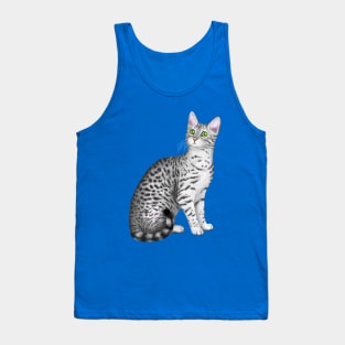 Egyptian Mau (Blue Background) Tank Top